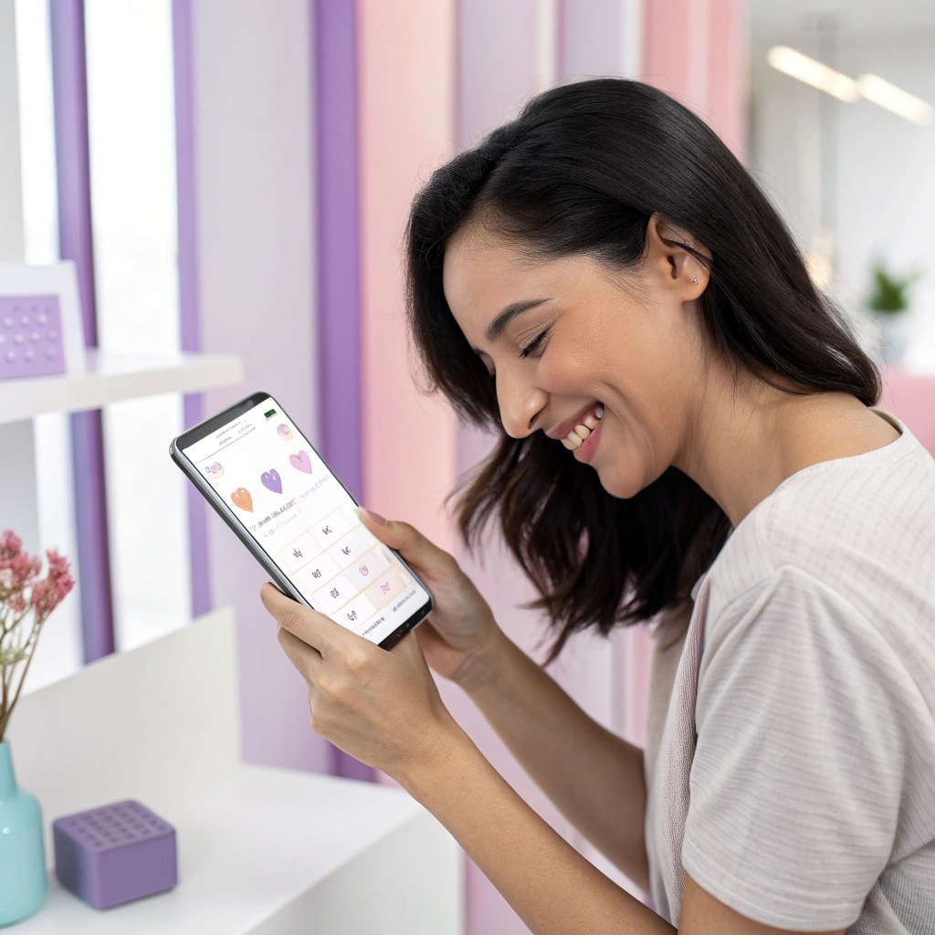 Understanding your menstrual cycle – calendar and young woman